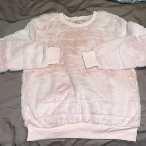 Pink fuzzy sweater